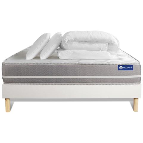 Pacchetto Letto Completo - Materasso 200x200cm + Box Spring Con Doghe (kit) + 2 Cuscini + Piumino - Actimemo Touch - Foto 7