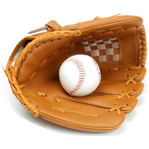 Guanto Da Softball E Hockey In Pelle Pu Ispessita Per La Protezione Delle Mani Brown M - Foto 1