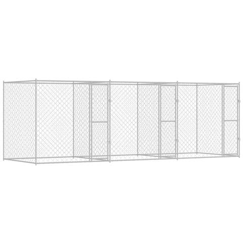 Gabbia per cani Argento 600 x 200 x 200 cm Acciaio zincato - Foto 1