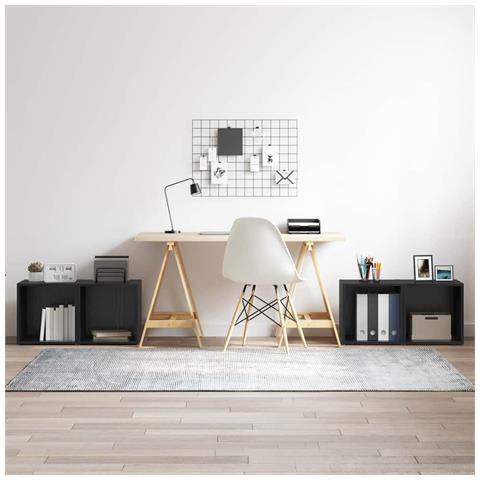 Mobile TV 4 pcs Nero 37 x 35 x 37 cm Legno multistrato - Foto 2