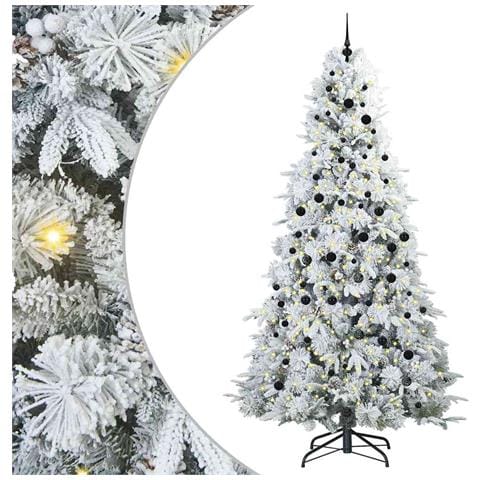 Albero di Natale Artificiale con Rami Pieghevoli Bianco 240 cm - Foto 1