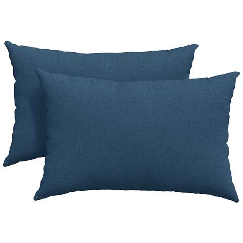 Cuscini da Divano 2 pcs Blu 60 x 40 cm Tessuto - Foto 1