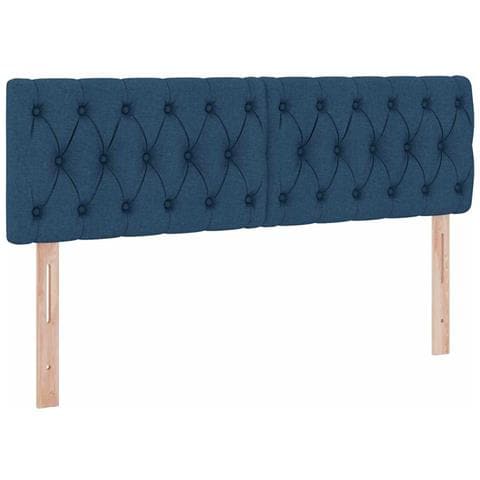 Letto con contenitore e materasso con testiera Blu 140 x 190 cm - Foto 9