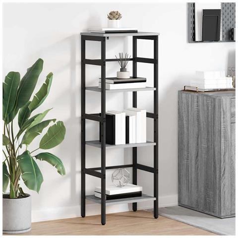 Libreria Grigio Sonoma 40 x 29,5 x 115 cm Legno multistrato - Foto 2