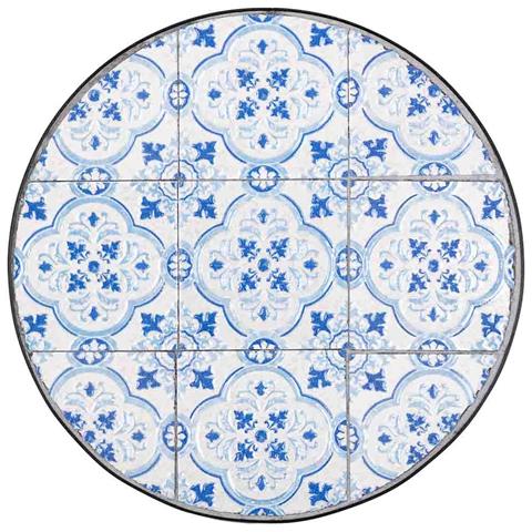 Set 3 Pezzi Mosaico E Staffa In Ferro Battuto Blu D30x68h-d25x57h-d20x - Foto 7
