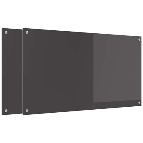 Rivestimento da Cucina 2 pcs Grigio scuro 110 x 60 cm - Foto 1