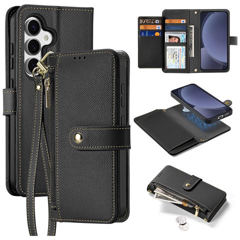 Cover Cartera per Galaxy S25+ - Pelle /PU, Nero - Foto 1