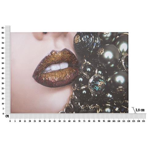 Stampa Su Tela Beautiful Lips Labbra Glamour Con Gioielli 120x80 Cm - Foto 6
