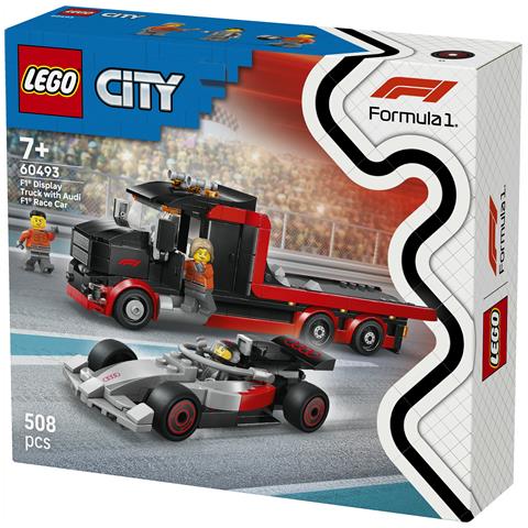 City 60493 Display Truck F1 con Auto da Corsa Audi F1, Giocattolo con 3 Minifigure, Macchina e Camion, Regalo Bambini 7+ - Foto 2
