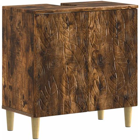 Armadio per Lavabo da Bagno DELFT Rovere Fumo - Foto 1