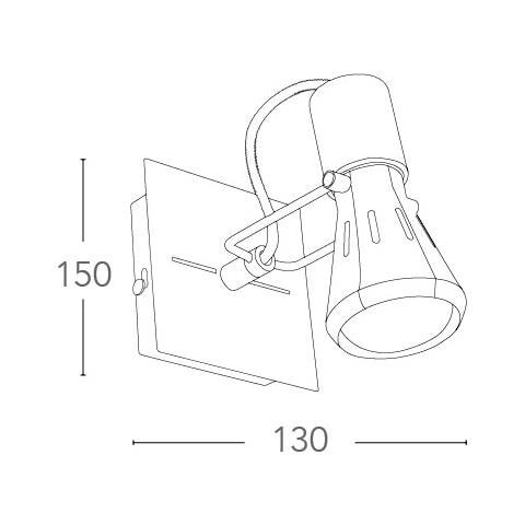 SPOT-CADILLAC-1 - Applique moderna dal colore cromato 40 watt E14 - Foto 6