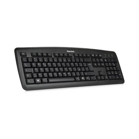 Tastiera usb professionale con layout Inglese Internazionale Euro colore nero - Foto 1