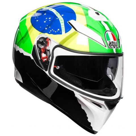 ml CASCO MOTO CON PARASOLE CASCO AGV k3 SV Bulega NERO//GIALLO TG