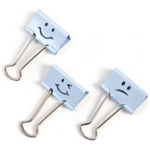 20 Molle Fermacarte Da 19mm Emoji Celeste Rapesco - Foto 1