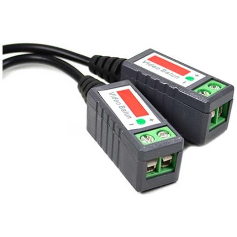Adattatore 201c Video Balun Passivo Bnc Set Da Pezzi, Cavo 600 M Cromo / nero - Foto 6