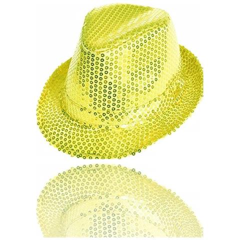 Trade Shop - Cappello Borsalino Paillettes Giallo Spettacolo Teatro  Paillette Uomo Donna - ePRICE