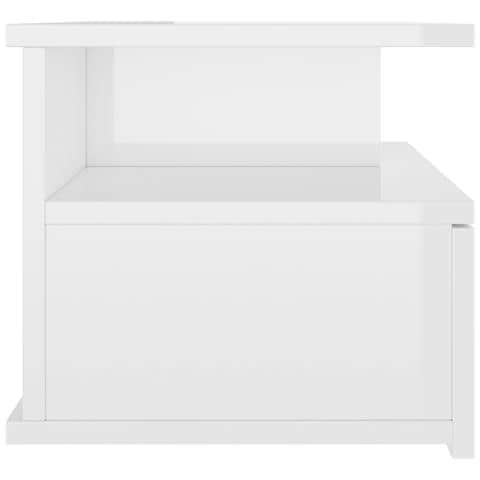 Comodini Pensili 2pz Bianco Lucido 40x31x27cm Legno Multistrato - Foto 7
