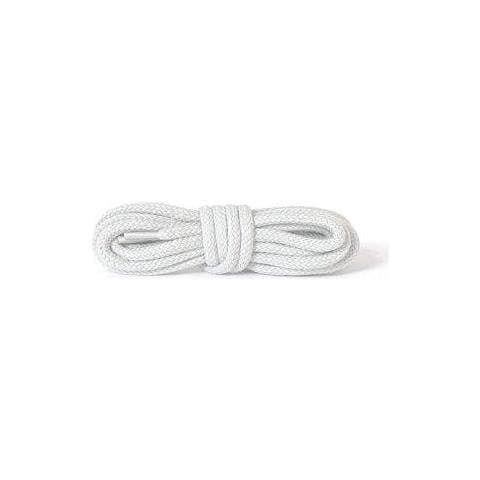 Rotonda Spessa Lacci Diametro 5-6mm Durevoli 100 Cotone Lacci Della Scarpa Per Calzature Casuale Fatta In Europa 1 Coppia Molti Colori E Lunghezze (100 Cm - 39 Pollici - 5 A 7 Coppie Occhiello 01 - Bianco)  - Foto 1