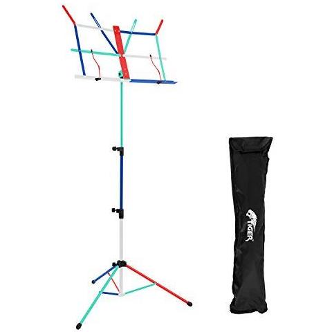 Tiger Mus56-cl Facile Portatile Pieghevole Sheet Music Stand Con Il Sacchetto - Multicolore - Foto 1