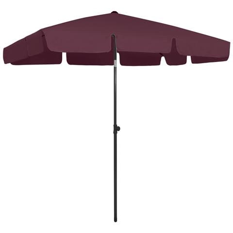 Ombrellone da Spiaggia Rosso Bordò 200x125 cm - Foto 1