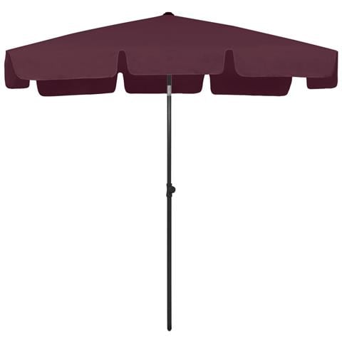 Ombrellone da Spiaggia Rosso Bordò 200x125 cm - Foto 8