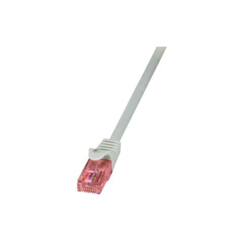 LogiLink Cavo Di Rete CAT5E U/UTP 2m – RJ45 Maschio-Maschio – Grigio – Conduttori In Alluminio Rame