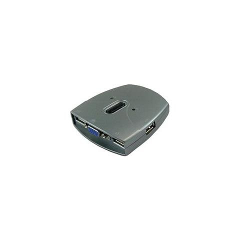 SE-KVM-USB-22, USB, USB, VGA, 1920 x 1440 Pixels, Grigio, LED - Foto 1