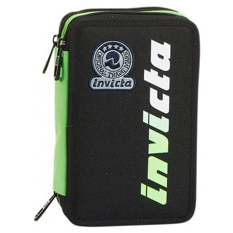 Astuccio Astuccio 3 Zip Black / green Nd Scelta= p Black / green - Foto 1