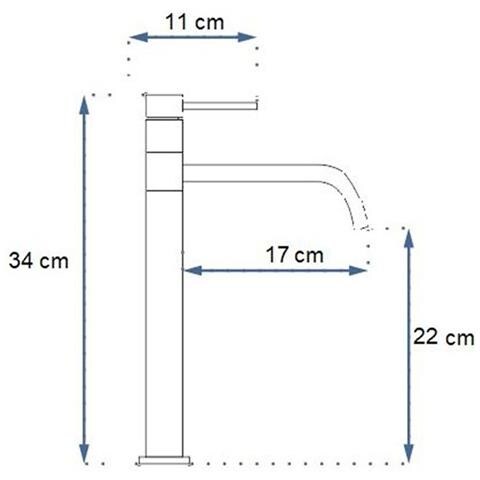 Rubinetto Da Bagno Lugano Slim Gold High - Foto 3