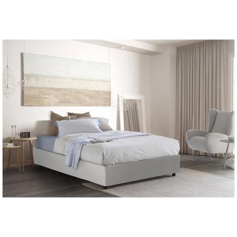 TALAMO ITALIA Letto Matrimoniale Azzurra Letto Contenitore Con Rivestimento In Tessuto 100% Made In Italy Apertura Frontale Adatto Per Materasso Cm 140x190 Bianco TALAMO ITALIA Letto Matrimoniale Azzurra Letto Contenitore Con Rivestimento In Tessuto 100% Made In Italy Apertura Frontale Adatto Per Materasso Cm 140x190 Bianco