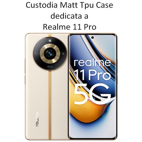 Custodia Tpu Silicone Cover Case Per Realme 11 Pro Black - Foto 2