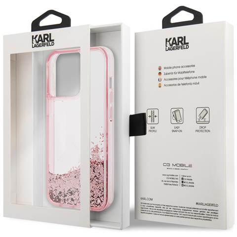 Cover Per Iphone 14 Pro Max Floating Kl Glitter, Rosa - Foto 3