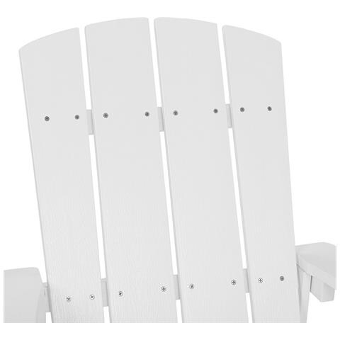 Sedia Da Giardino Con Poggiapiedi Bianco Adirondack - Foto 7