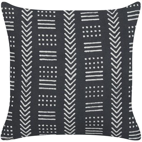 Cuscino Decorativo Benzoin Cotone 45 X 45 Cm Geometrico Stampa A Blocchi Nero - Foto 2