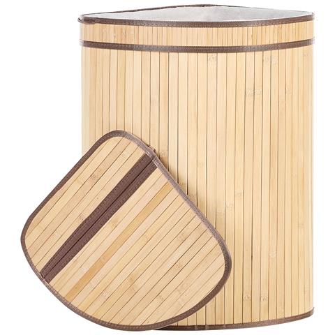 Cestino Badulla Legno Di Bambù Marrone Chiaro 57 L - Foto 2