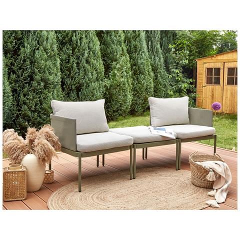 Set Da Giardino Modulare A 2 Posti In Alluminio Verde Terracina - Foto 1