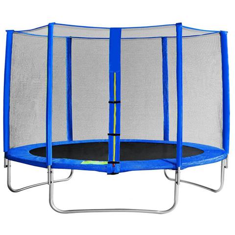 Trampolino Elastico Con Rete Di Protezione E Scaletta Cm 366 Jumpy Strong Blu - Foto 2