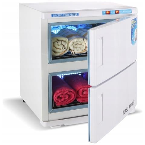 Sterilizzatore Scaldasalviette A Due Camere 32l 232a Uv Tipo C Con Sportello Disinfezione Per Il Salone Di Parrucchiere /barbiere Centro Estetico Massaggio Spa - Foto 1