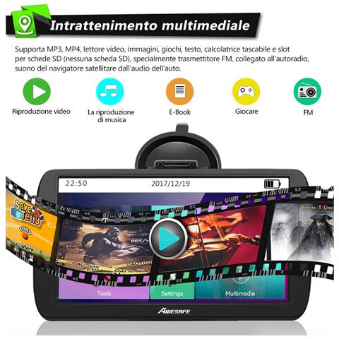 Bluetooth 9 Pollici Navigatore Camion Auto Camper Gps Navigatore Satellitare - Foto 8