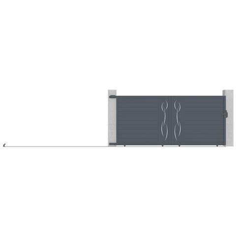 Cancello Scorrevole 4m Life Alt. 180cm Grigio + 2 Montanti 20x20cm Alt. 190cm - Foto 2