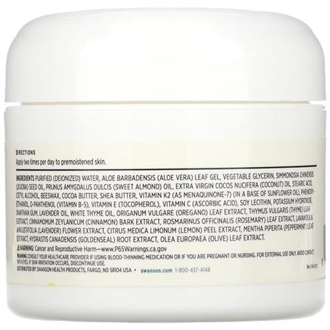 Crema Alla Vitamina K Con Menachinone-7 59 Ml Swanson Health Products - Foto 2