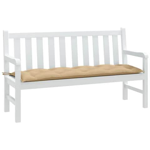 Cuscino Panca Da Giardino Beige Mélange 150x50x7 Cm In Tessuto - Foto 1