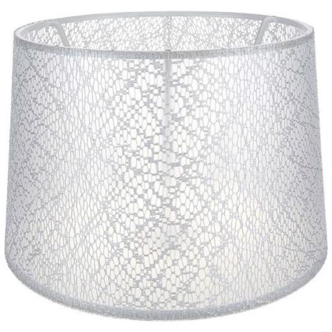 Paralume Deco Asz1181 Tessuto Bianco Motivo Ricamo - Foto 1