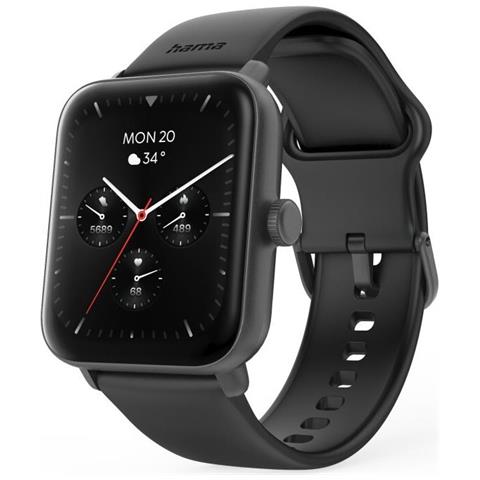 Hama 6010 Digitale Touch Screen Nero (hama 6010 Fitness Tracker Smart Watch 1.65 Lcd Touch Screen Waterproof Built-in Gp - Foto 1