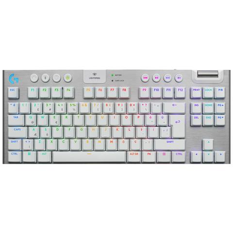 G915 X LIGHTSPEED tastiera Gaming USB + RF Wireless + Bluetooth QWERTY US International Bianco - Foto 1