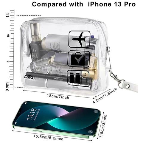 Borsa Per Cosmetici Trasparente - Borsa Per Trucchi Trasparente Da Viaggio Transparent - Foto 2