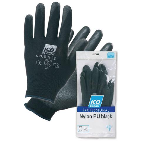 Coppia Guanti Nylon Pu Black Taglia M/7 - Foto 2