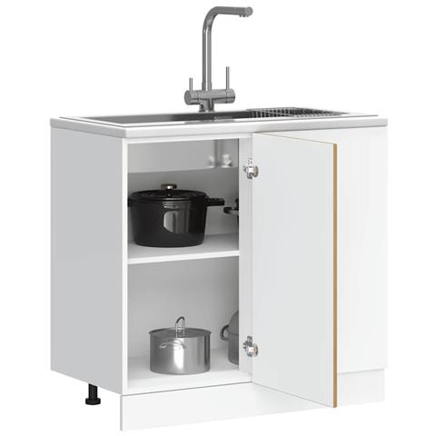 Mobile Base Lavello Lucca Rovere Artigianale Legno Multistrato - Foto 3