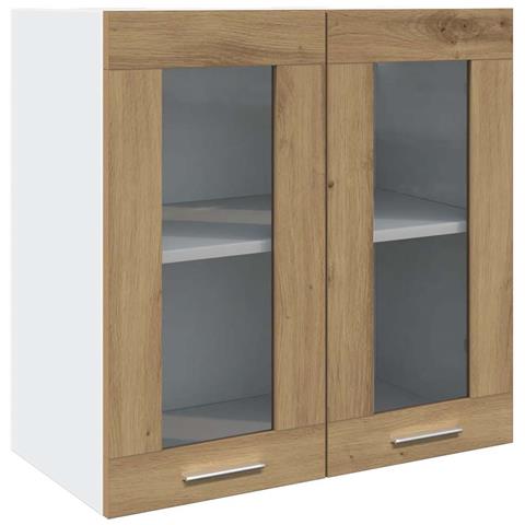 Pensile da Cucina “Lyon” Anta in Vetro Rovere Artigianale - Foto 1