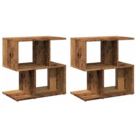 Comodini 2 Pz In Legno Vecchio 50x30x51,5 Cm Legno Multistrato - Foto 2